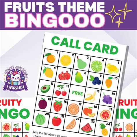 fruity bingo|Fruit Bingo Cards .